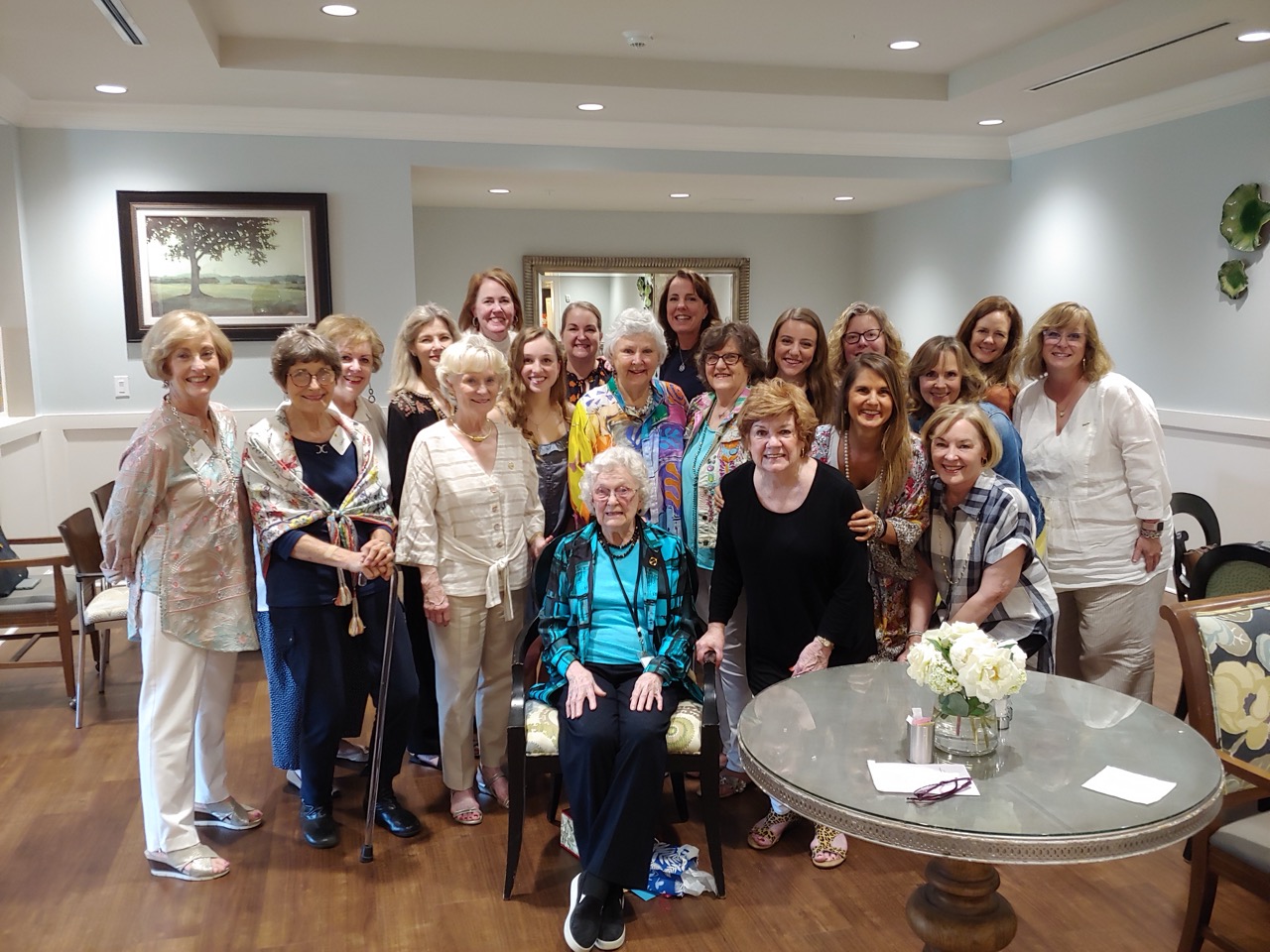 Image of a large group of people indoors