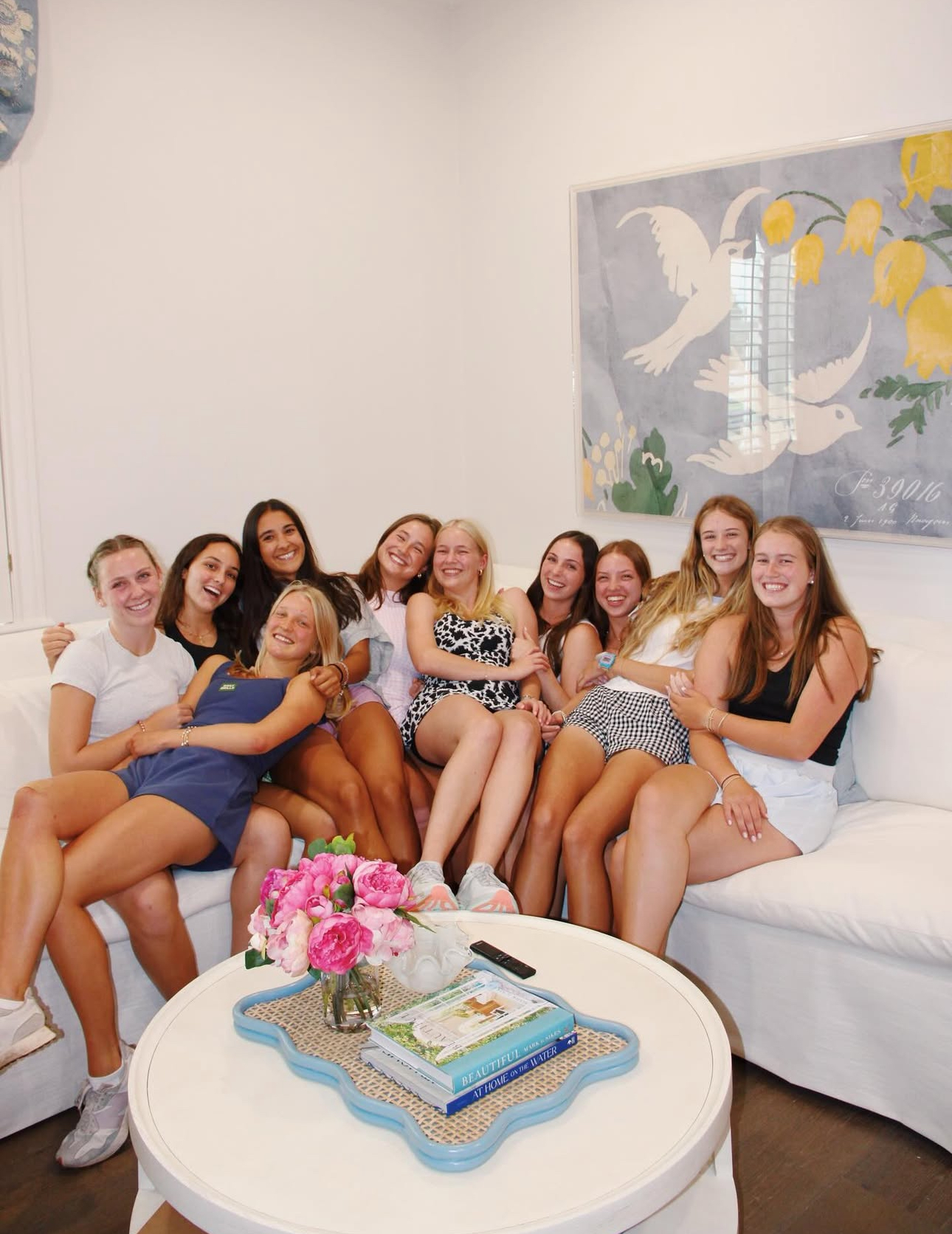 A group of individuals sitting on a couch