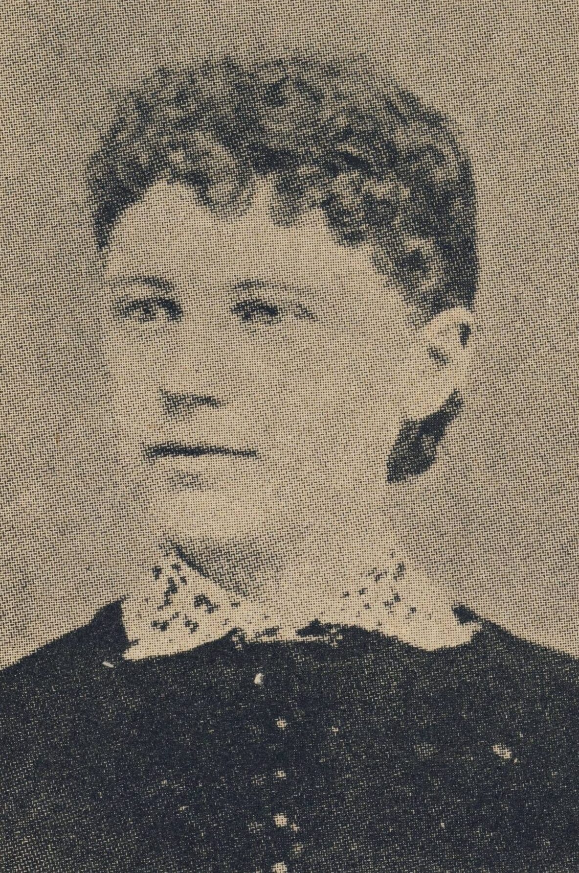 Old sepia professional headshot of Mary Miller the first Arrow Editor