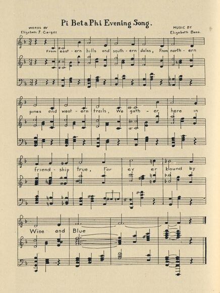 Pi Beta Phi Evening Song sheet music