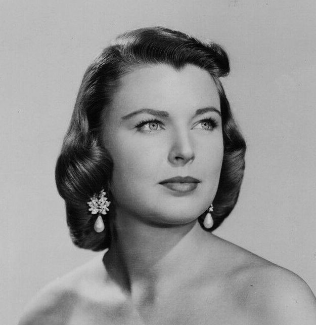 Black and white historical headshot of Marilyn Van Derbur in front of a grey background